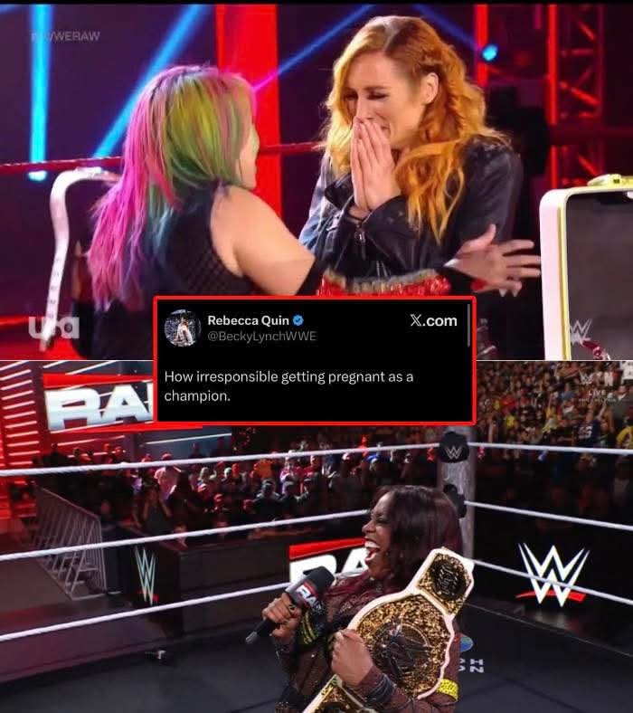 Becky Lynch trolling Naomi over her pregnancy news